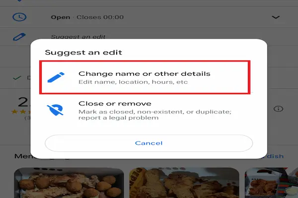ویرایش کسب و کار در گوگل مپ از طریق گوشی تلفن همراه